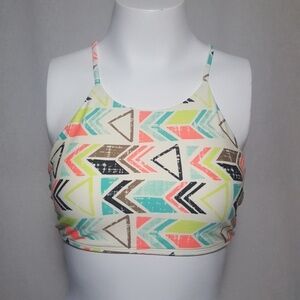 Body Glove Elena Bathing Suit Top Ivory Multi sz M